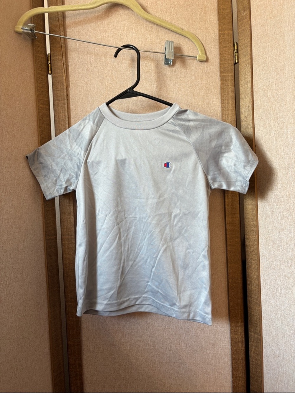 Champion Light Gray Short Sleeve Kids Athletic Tee 5